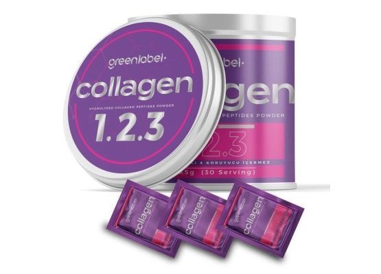 GREENLABEL %100 Doğal Ve  Saf Yüksek Biyoaktif Çift Hidrolize Kolajen Peptitleri içeren Diyet Takviyesi(30günlük)