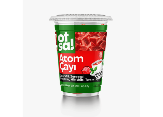 OTSA Atom Çayı Zencefil Özlü, Hibiskus, Tarçın ve Zerdeçal Harmanlı, Doğal ve Enerji Verici Çay – 170 g