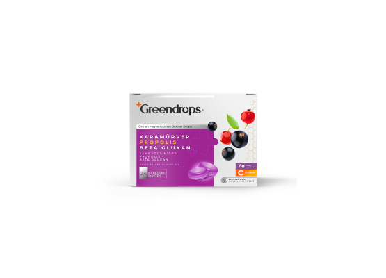 GREENDROPS Karamürver & Propolis & Berta Glukan 24 Bitkisel Drops