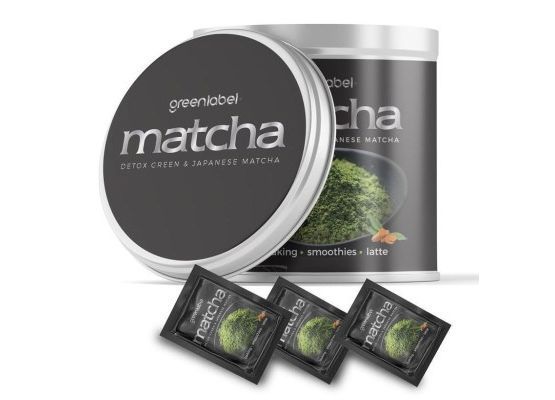 Çilek Aromalı, Spirulina, Zerdeçal ve Sinameki İçeren Şekersiz ve Glutensiz Japanese Matcha Çayı (30 günlük)