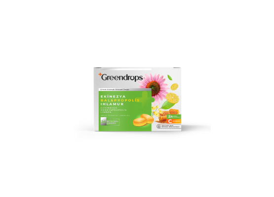 GREENDROPS Ekinezya & Bal & Propolis & Ihlamur 24 Bitkisel Drops
